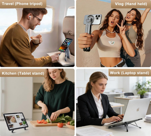 4-in-1 Foldable Magnetic Device Stand