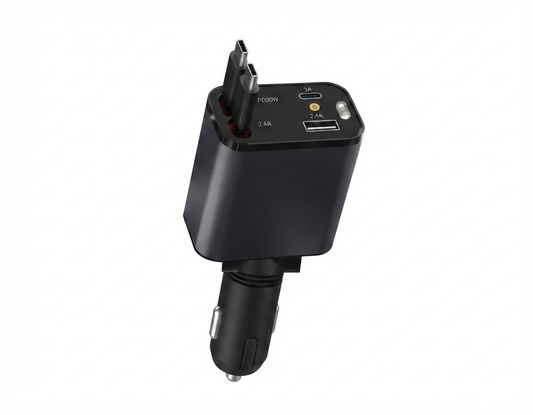 4-in-1 Retractable Car Charger